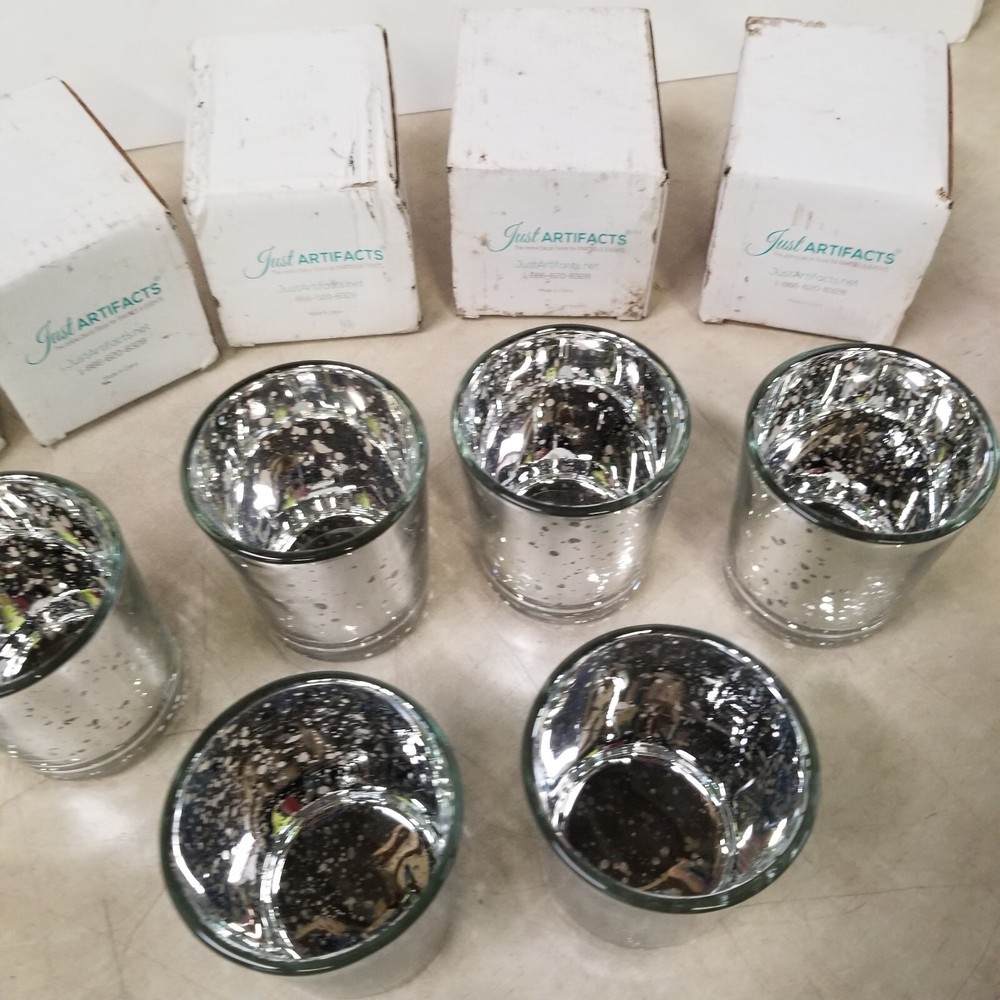 Just Artifacts MERCURY 2.75"H (6PCS, SPECKLED SILVER)