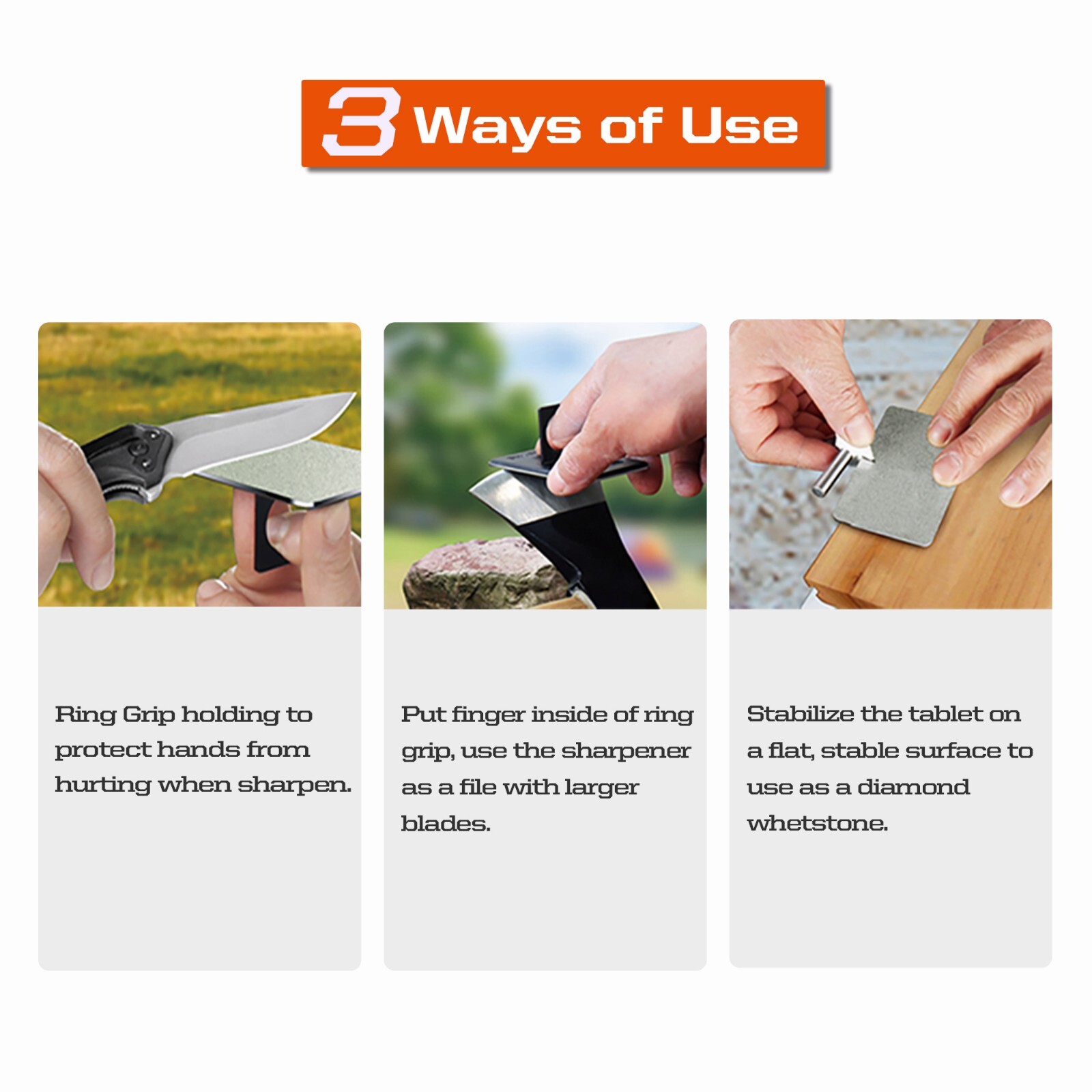 Credit Card Size Diamond Sharpening Stone Knife Home and Garden Tool Sharpener