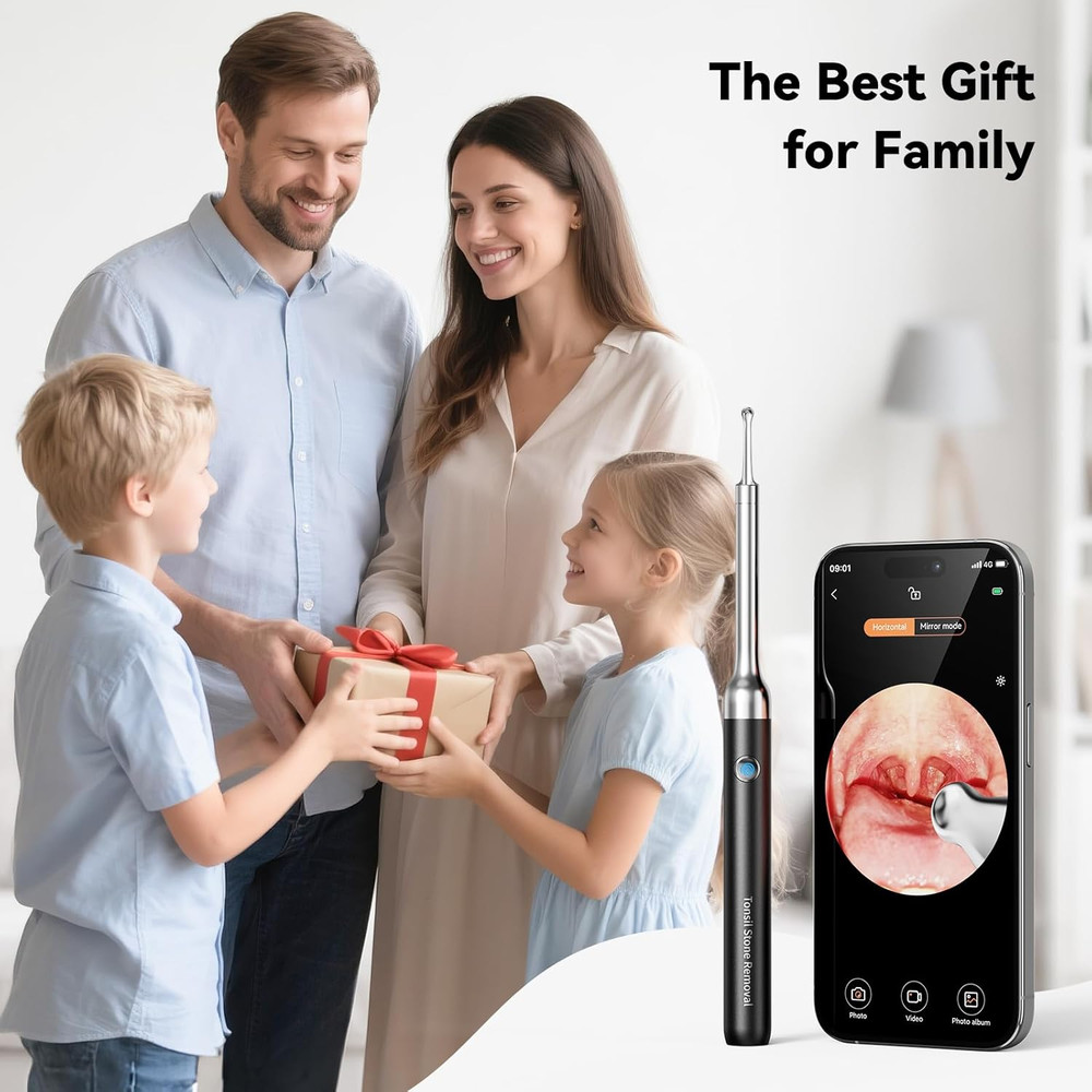 2025 Upgraded Tonsil Stone Remover with Camera, Visual Tonsil Stone Removal Kit