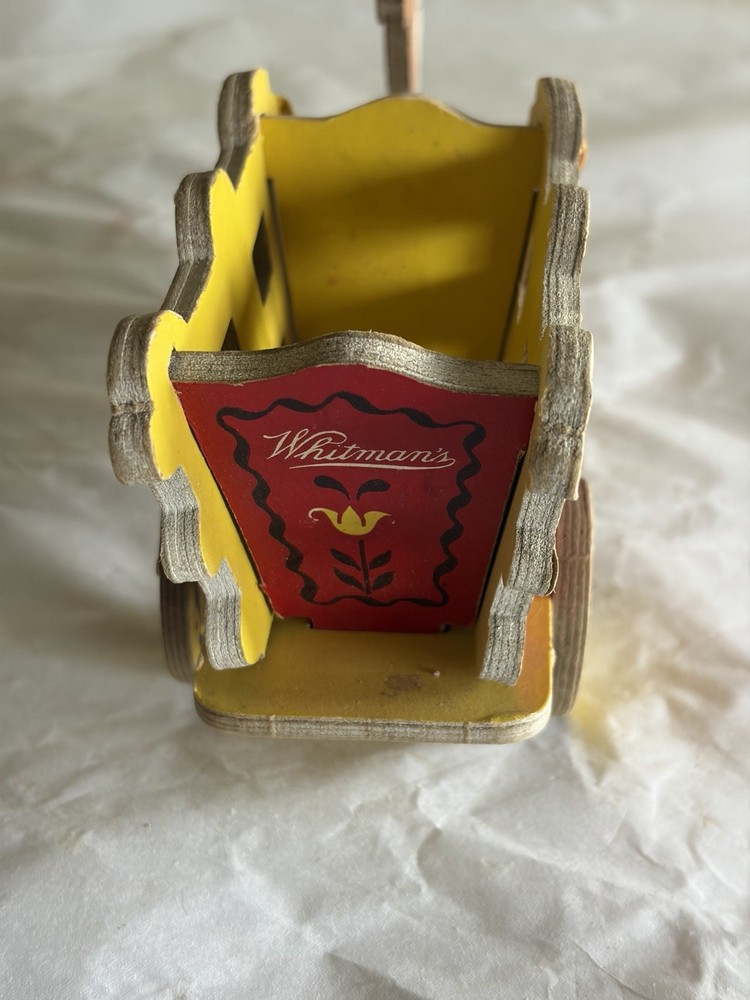 Vintage Whitmans Candy Container Rabbit Pulling A Wagon