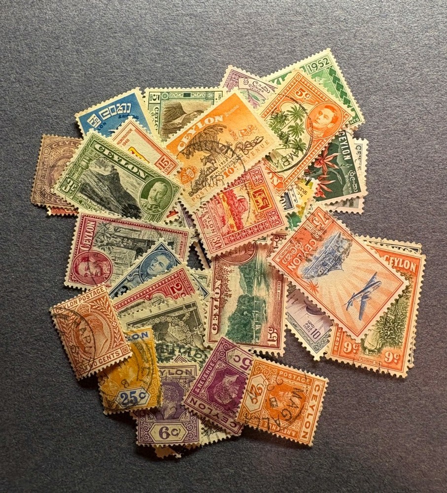 50 Different Used Ceylon Stamps