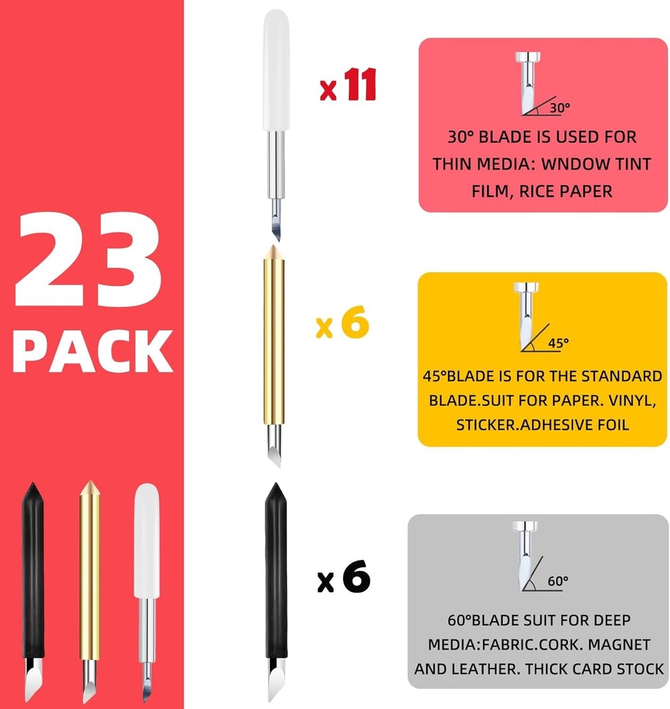 23 Pcs Replacement Blades Compatible with Maker B-23pcs Multi Combination Set