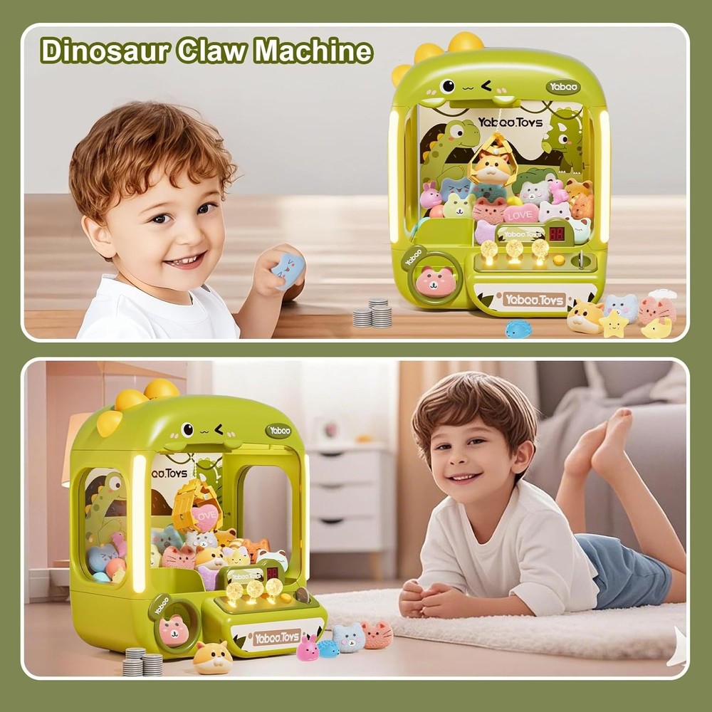 Claw Machine for Kids, Dinosaur Toy Claw Machine Large, Mini Arcade Machine