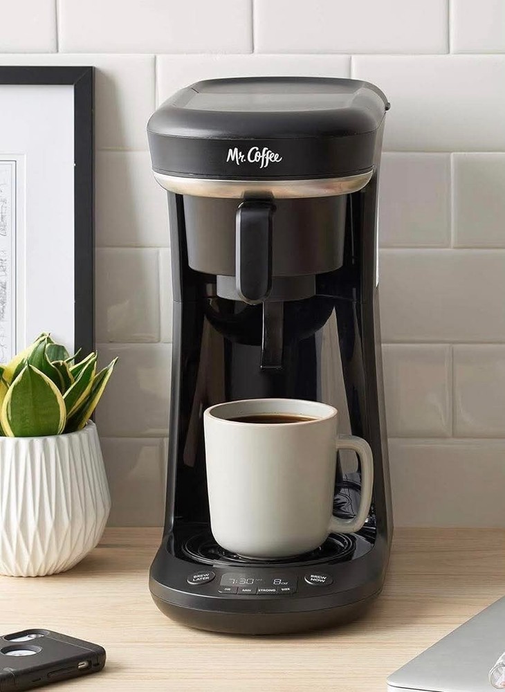 Mr. Coffee 10 Cups Single Serve Programmable Coffee Maker Machine Carafe, Black