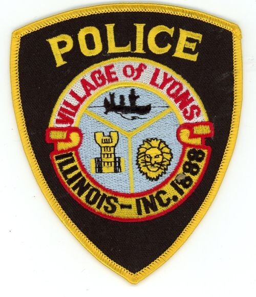 ILLINOIS IL LYONS POLICE NICE SHOULDER PATCH SHERIFF