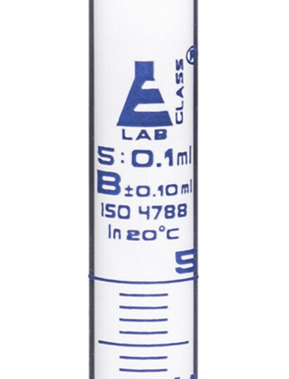 Graduated Cylinder, 5ml - Class B - Blue Graduations, Round Base - Eisco Labs