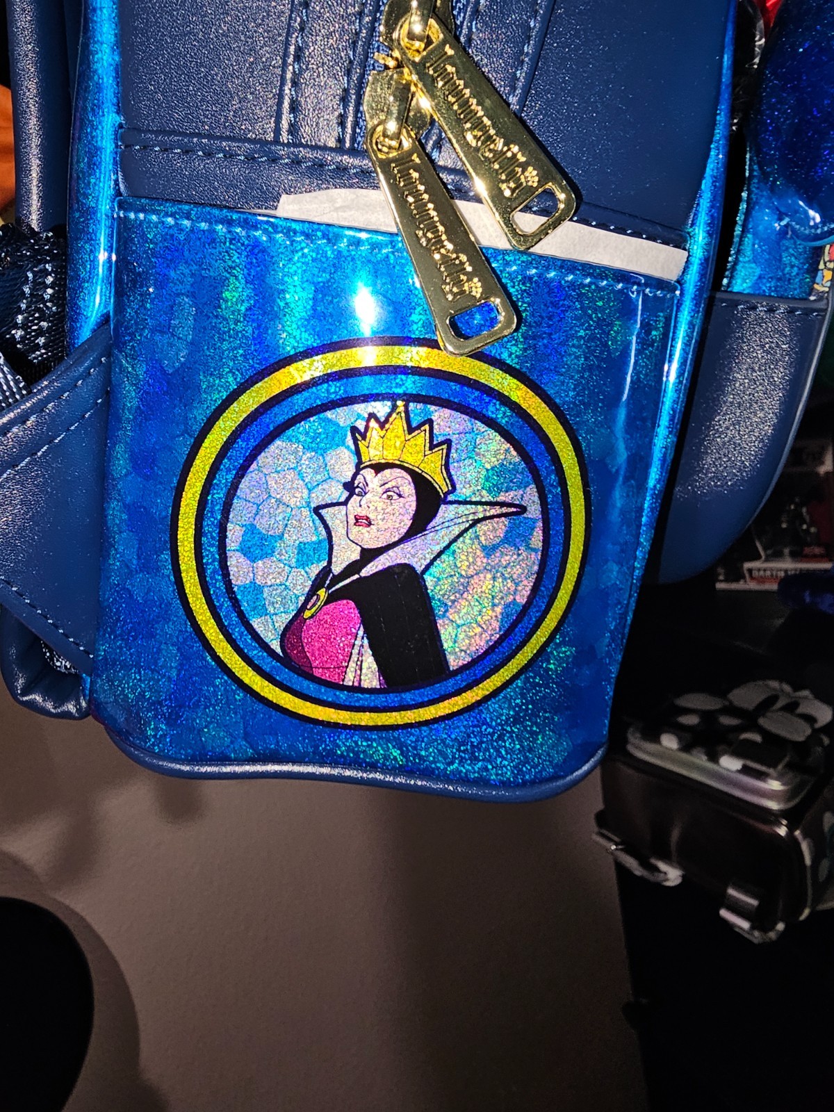 NWT Disney's Snow White Stained Glass Loungefly Mini-backpack & Ears