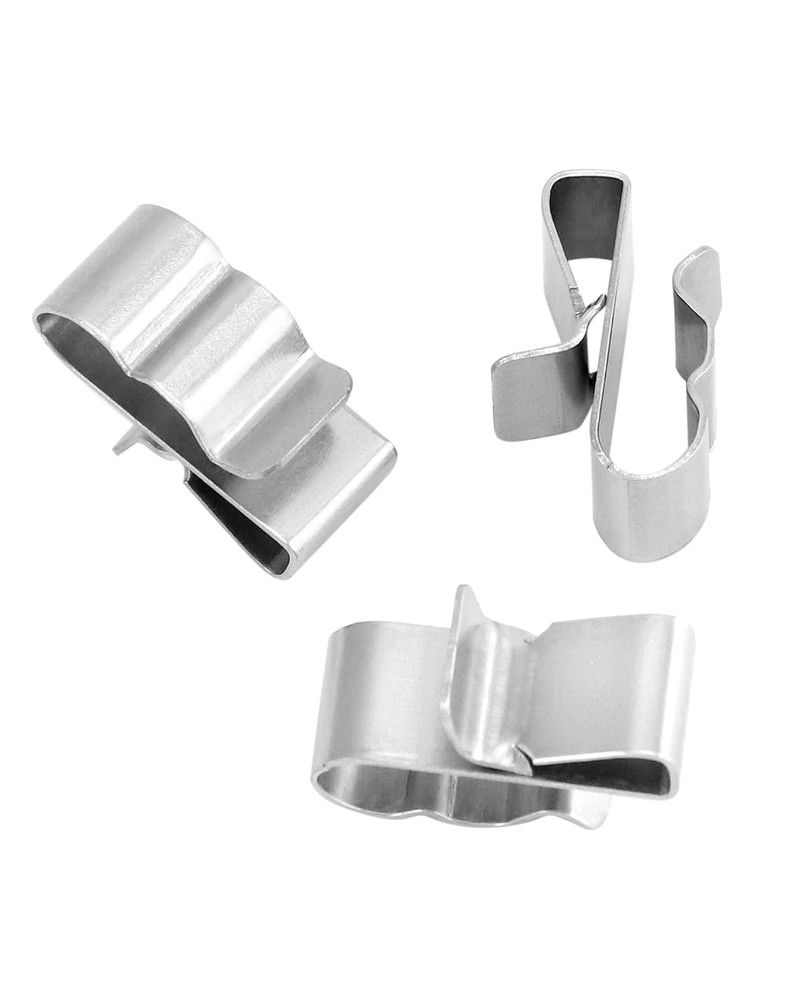 100 PCS Stainless Steel Trailer Frame Wire Clips, Solar Panel Wire Clips