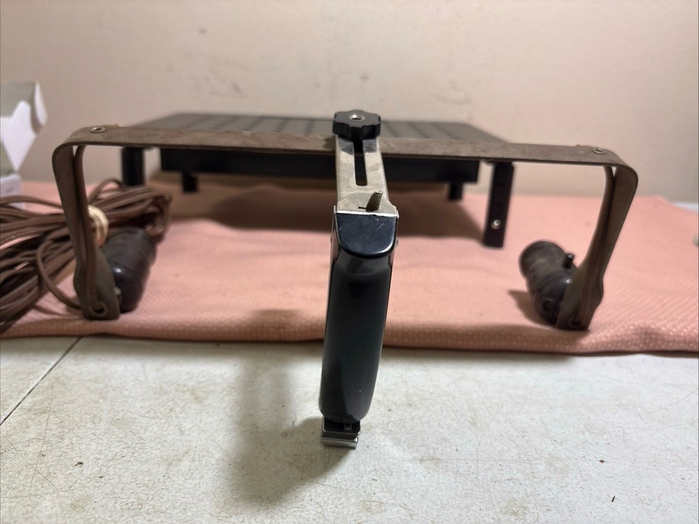 Modified Twin Bulb Lighting Bracket with Vintage Adjustable Pistol Grip