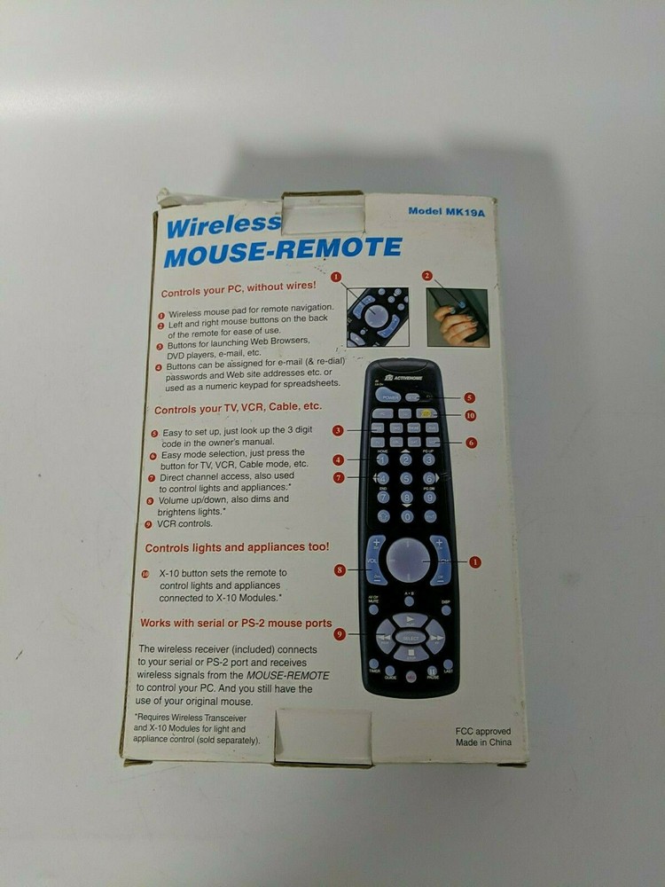WIRELESS MOUSE-REMOTE MK19A LAUNCH INTO CYBERSPACE with four battery