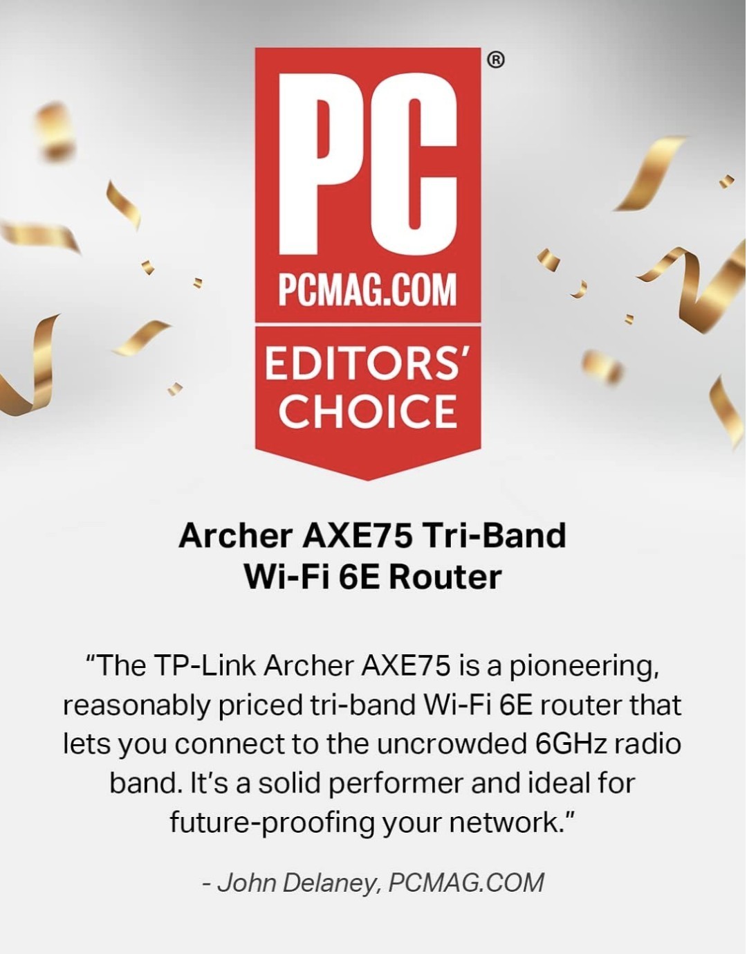 TP Link AXE5400 Tri Band WiFi 6E Router Archer AXE75 Gigabit Gaming VPN Router