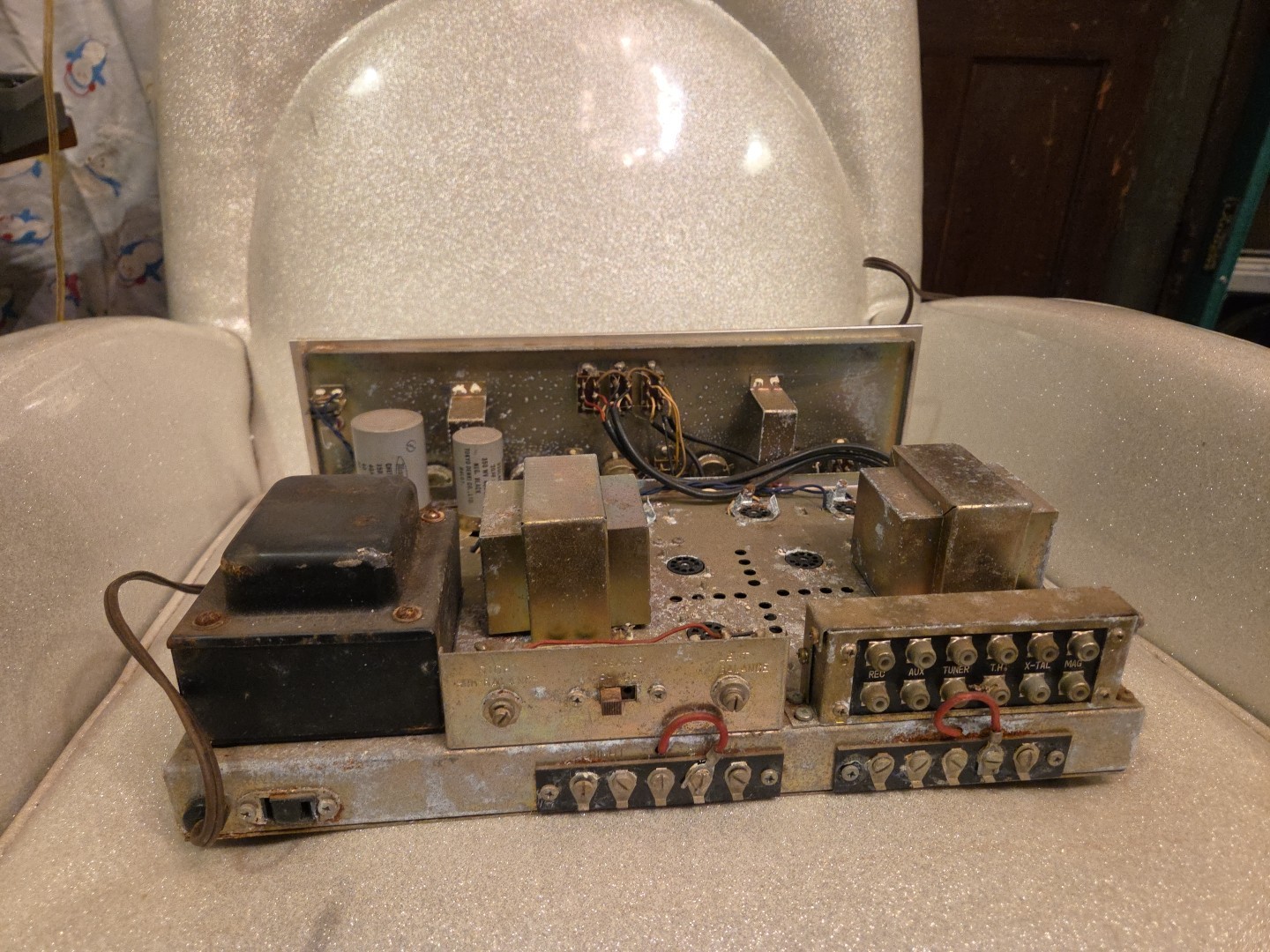 Realistic Stereo Amplifier SAF 24D For Parts Or Repair Missing Cover