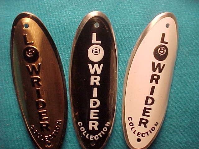 6 Lowrider Bicycle Head Badge Nameplate Emblems