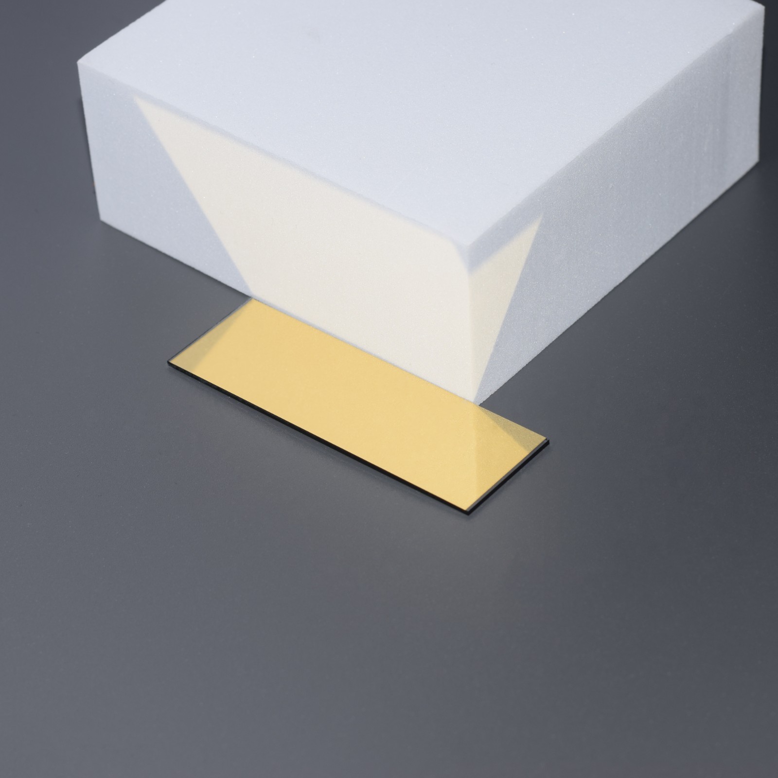 1pc 75x25x1mm Copper Coated Microscope Slides Gold Au-coated Glass Test Slides