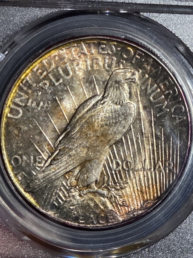 1925 S $1 Peace Dollar PCGS MS63 Toned