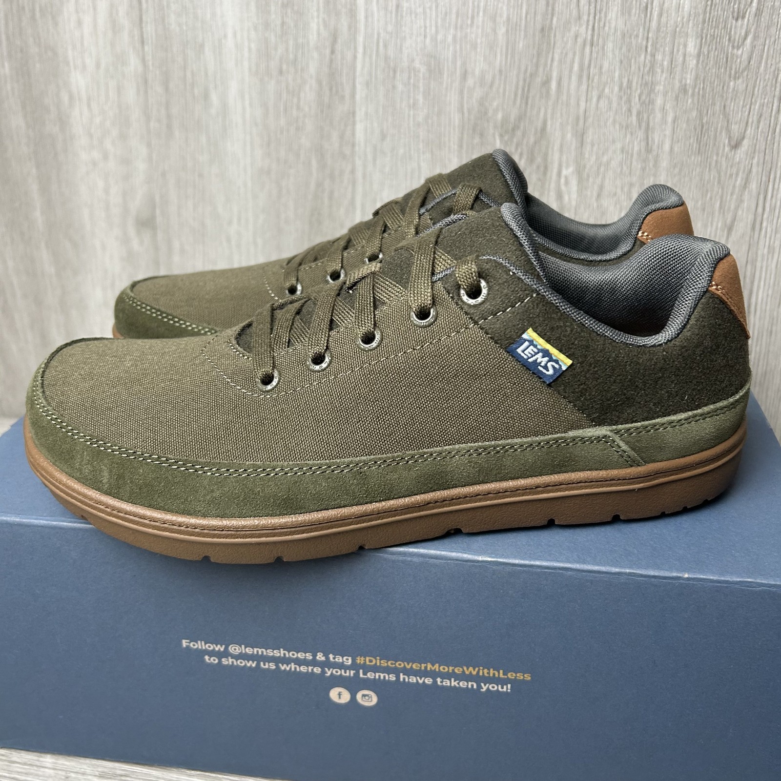 Lems Barefoot Shoes Mens Chillum Spruce Green Zero Drop Minimalist Sizes 6.5-13