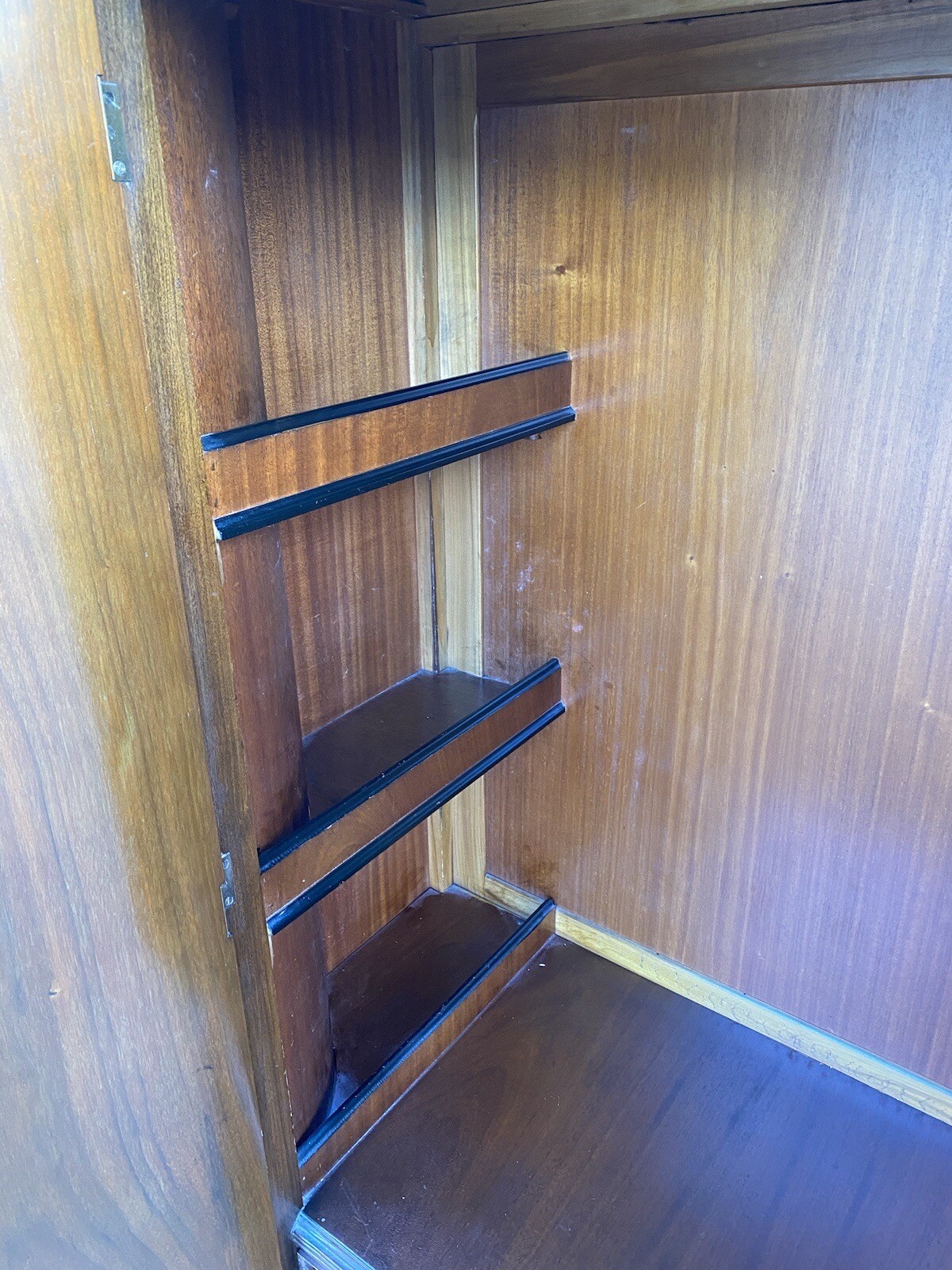 64922 Inlaid Walnut Chifferobe High Chest Dresser