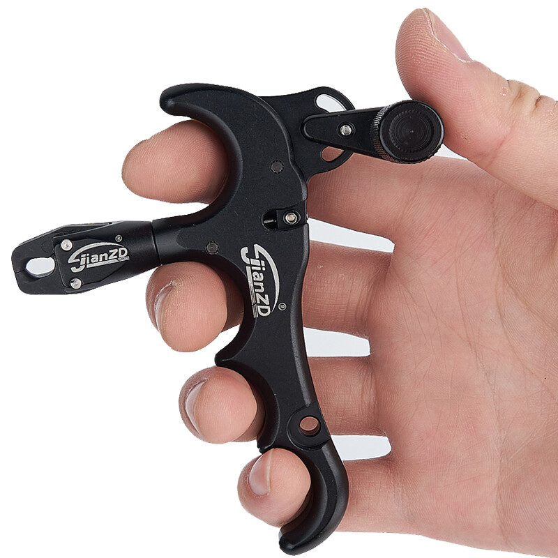 Compound Bow Release Aids Rotate 360° Thumb Trigger 4 Finger Release + D Loop