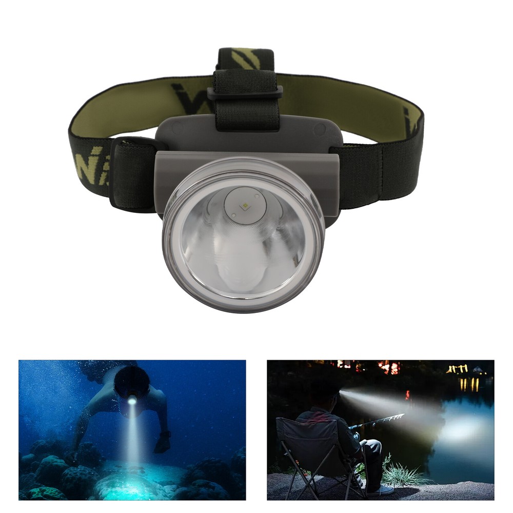 Underwater Headlight Rechargeable LED Diving Headlamp Head-mounted Diving Light
