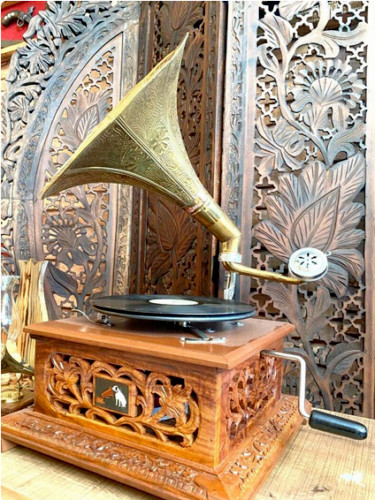 Antique Gramophone Player Original Record Player Working Phonograph Gift