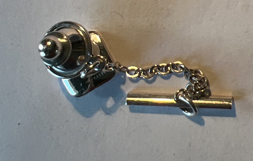 Masonic Sterling Silver Square Tie Tac. J