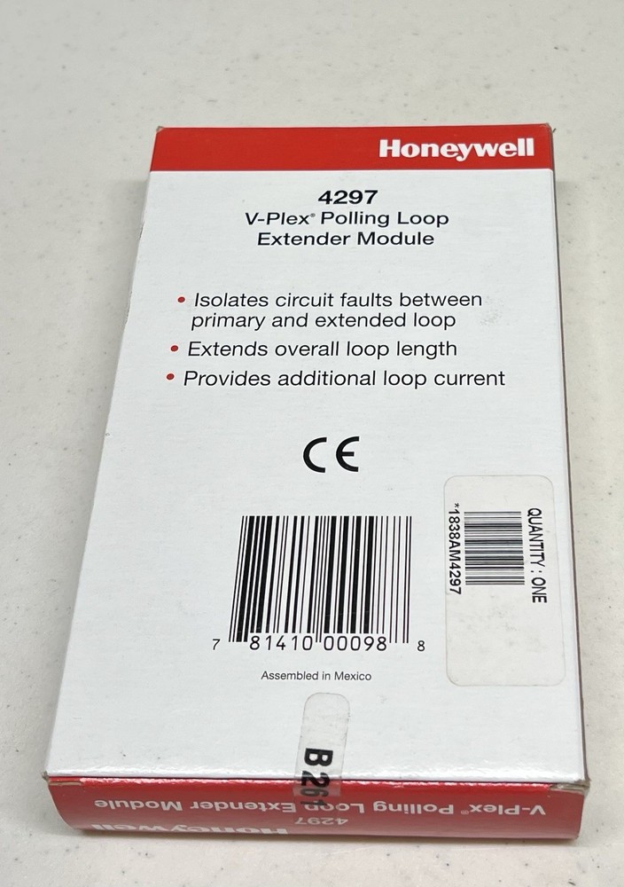 Honeywell 4297 V-Plex Polling Loop Extender Module Control Panel Keypad