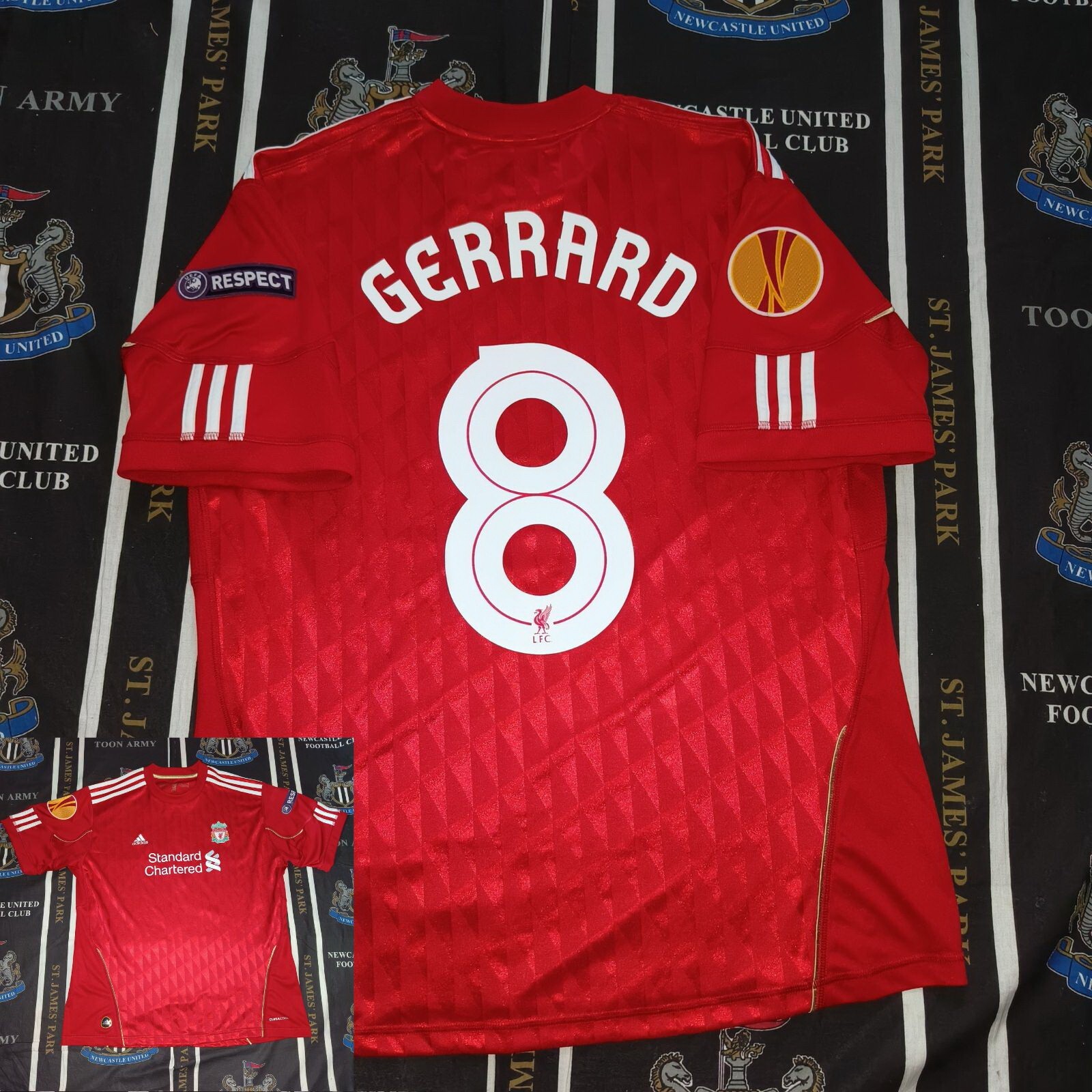 Liverpool Football Home Shirt Jersey 2010 2011 2012 Adidas Steven Gerrard XL