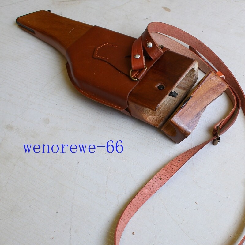 US Ship!!! German C96 Broomhandle Mauser Holster Diagonal Leather Shoulder Strap