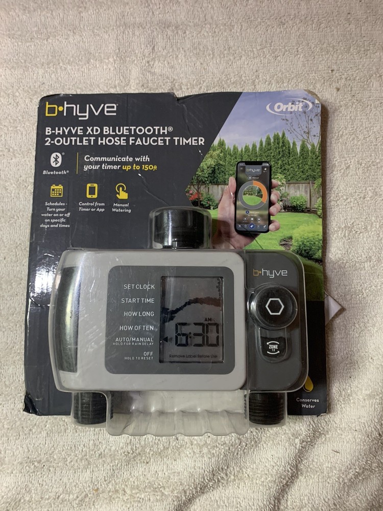 B-Hyve XD Bluetooth 2-Outlet Hose Watering Timer Sprinkler Timer