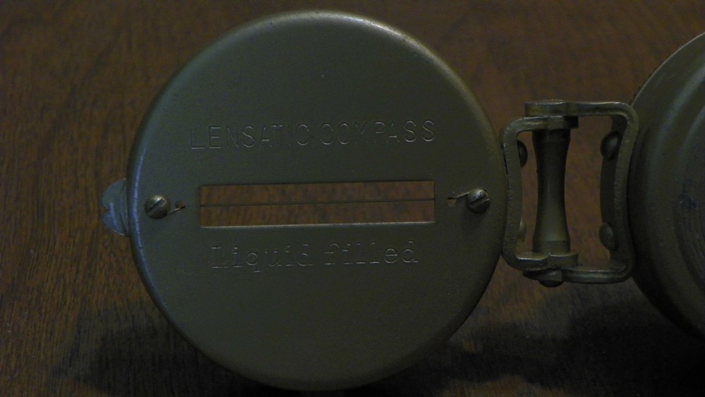 vtg lensatic engineer compass metal case liquid filled dial for stability