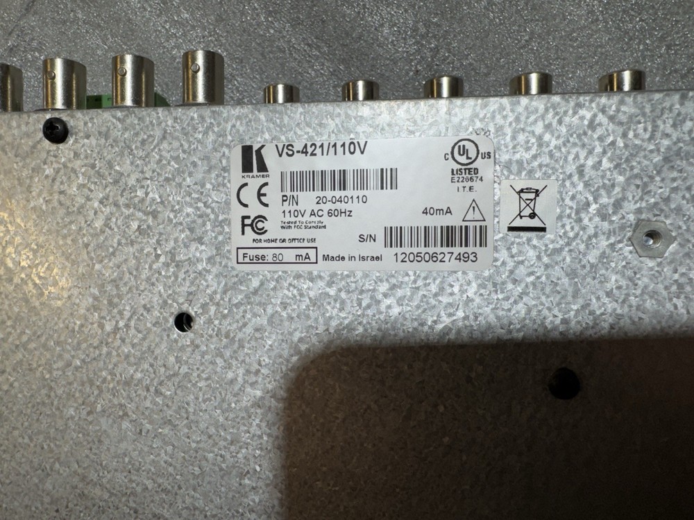 Kramer VS-421 4x1 Video Audio Switcher