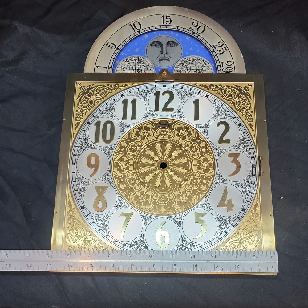 Ridgeway AUTHENTIC GRANDFATHER CLOCK MOVEMENT FACE PLATE