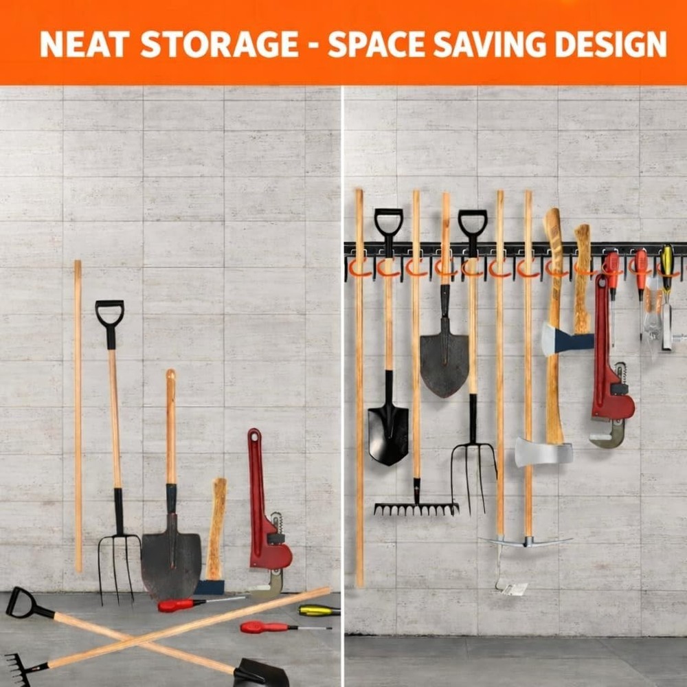 Adjustable Garage Tool Organizer - Wall Mount Storage