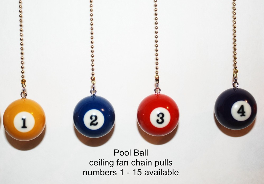 pool ball ceiling fan chain pulls