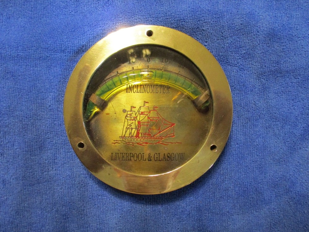 Brass Ship Binnacle Inclinometer
