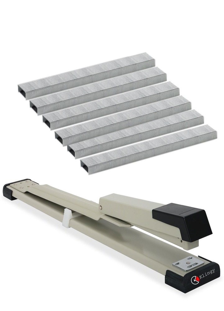 Long Reach Stapler - 20 Sheets Capacity, 210 Staples Capacity - Adjustable up...