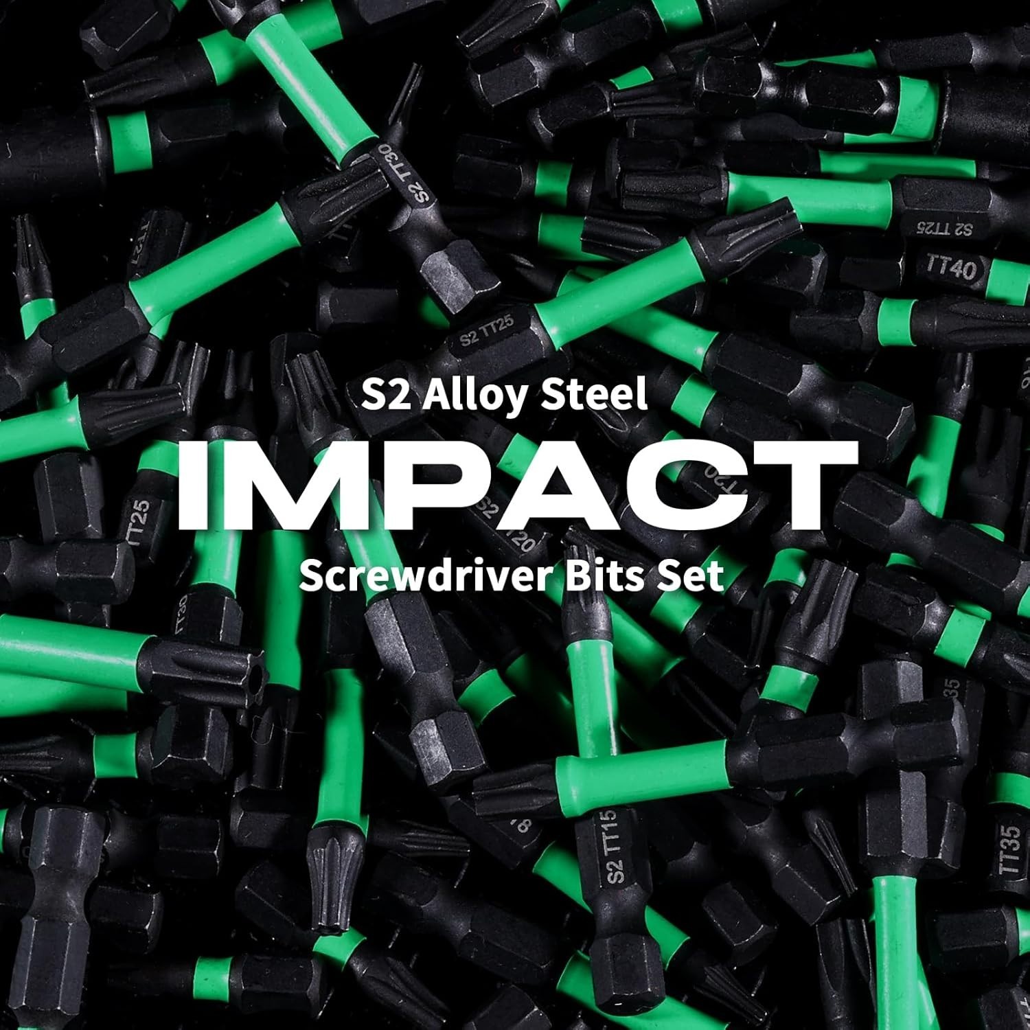 27PCS Impact Torx Bit Set (TT7-TT40), S2 Steel Security with Tamper Proof & Magn