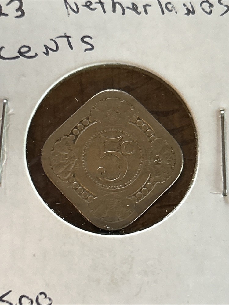 1923 Netherlands 5 Cent Coin