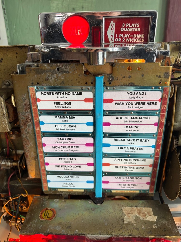 Seeburg wallbox 3w100 empty shell déco man cave not working