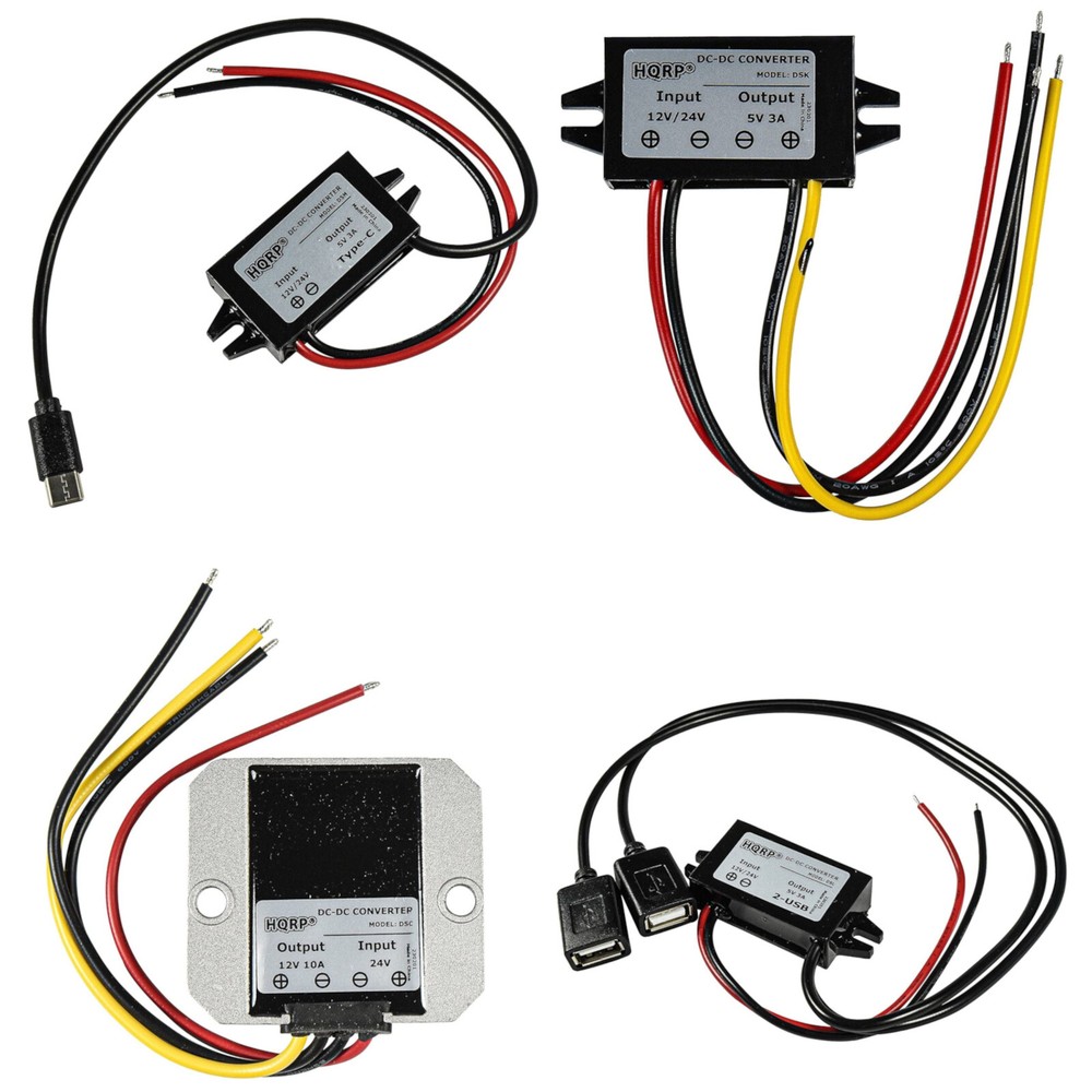 DC-DC 12/24V Step Down or Step Up Power Converters Waterproof Voltage Regulators