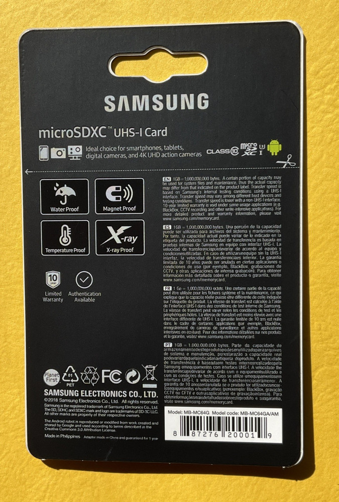 NIP - Samsung EVO Plus 64GB MicroSD Micro SDXC Memory Cards