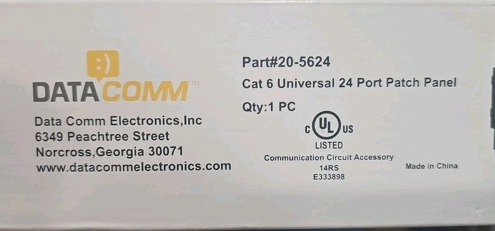 DataComm - 20-5624 - DataComm 20-5624 24-Port Cat6 Universal Network Patch Panel