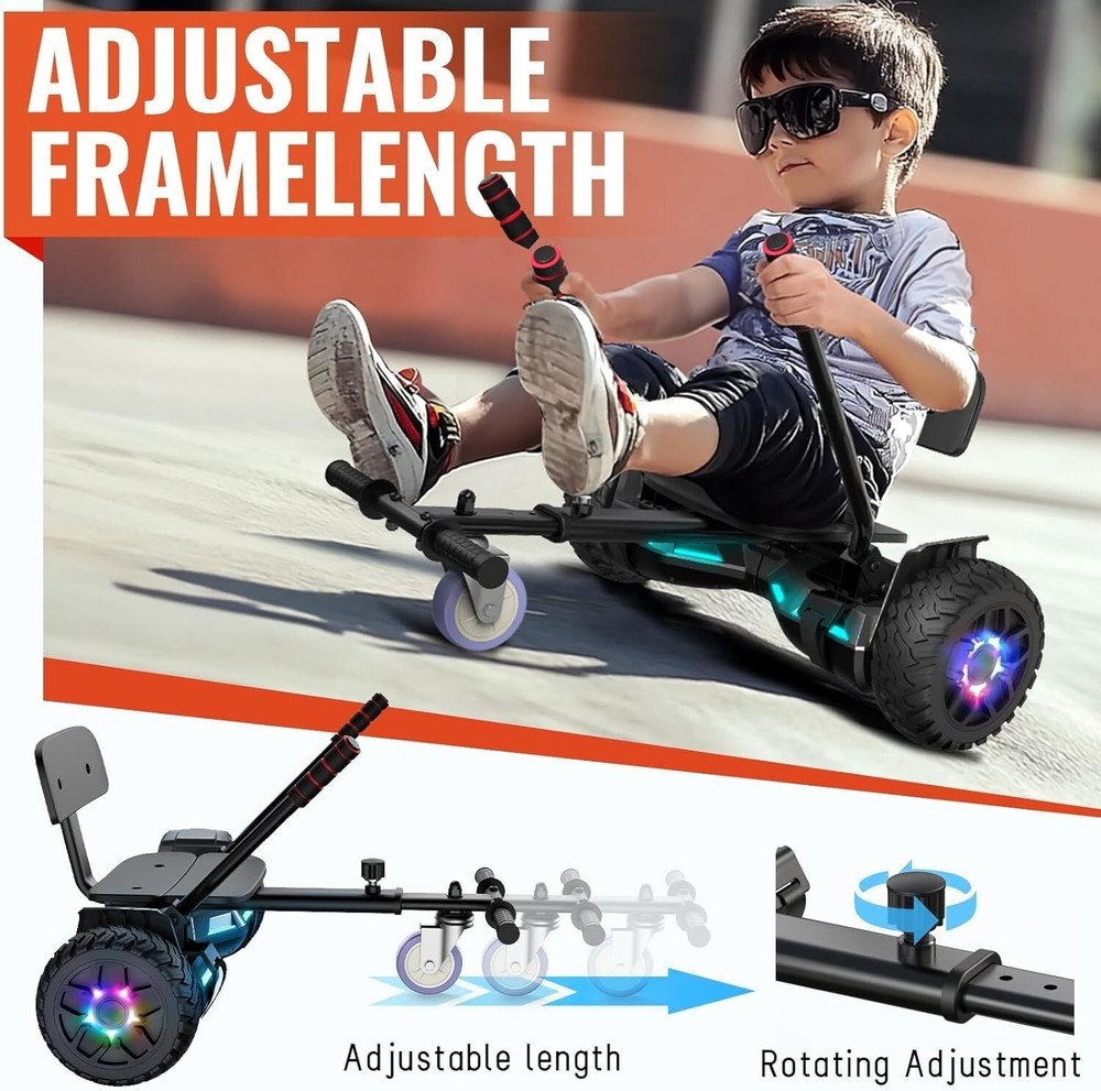 Hoverboard & Go Kart 8.5'' Hoverboard LED Self Balance Scooter Bluetooth Speaker
