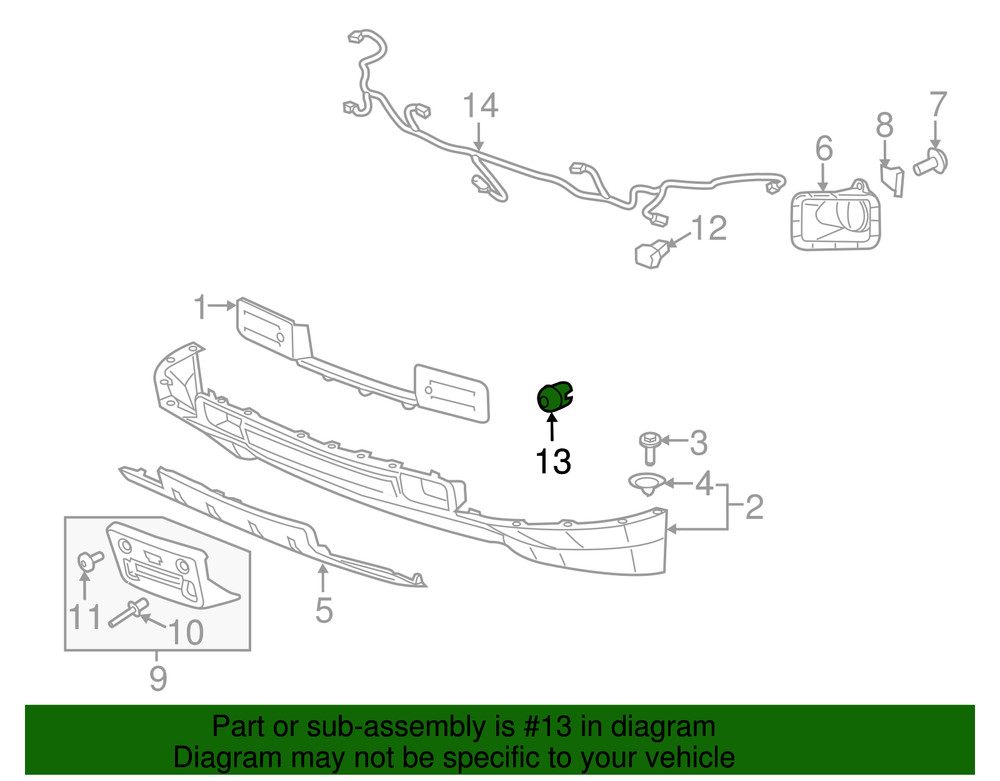 Genuine GM Park Sensor Bracket 84167336