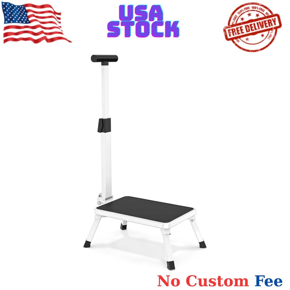 Step Stools for Adults Foldable Step Stool with Handle for Elderly Seniors St...