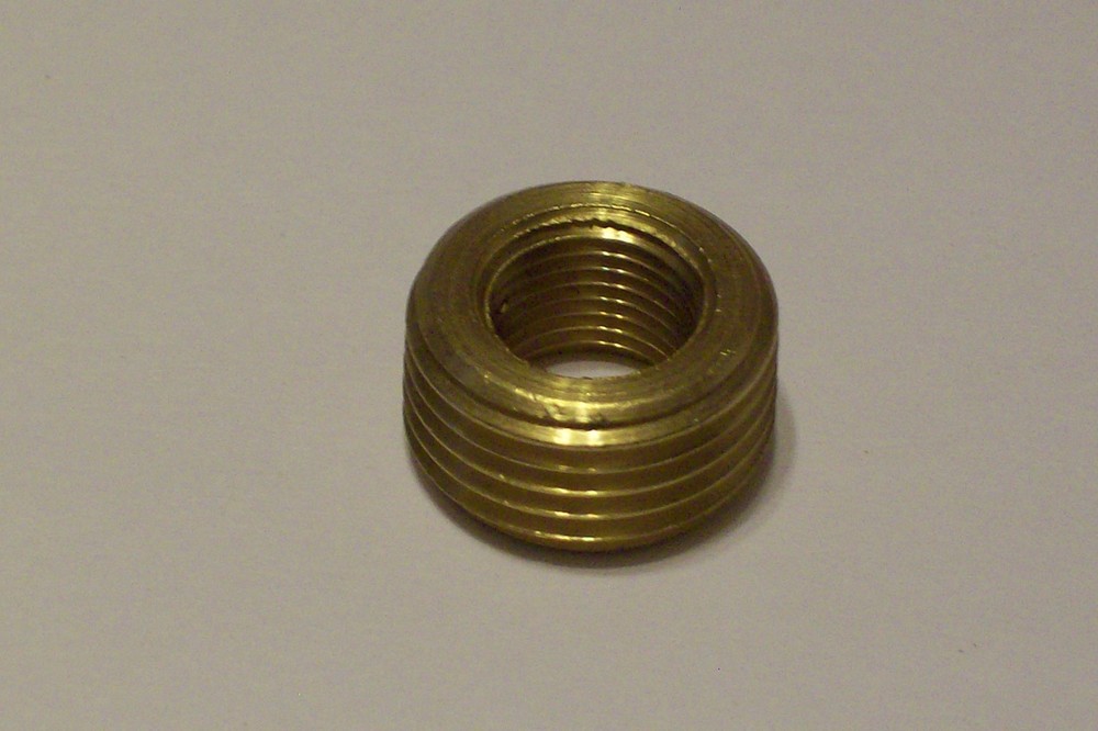 BRASS BUSHING REDUCER 3/8M TO 1/8F THREADS LAMP PART NEW 20944Jb