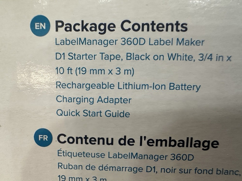 New Sealed DYMO LabelManager 360D Rechargeable Label Maker plus 2 Boxes Labels