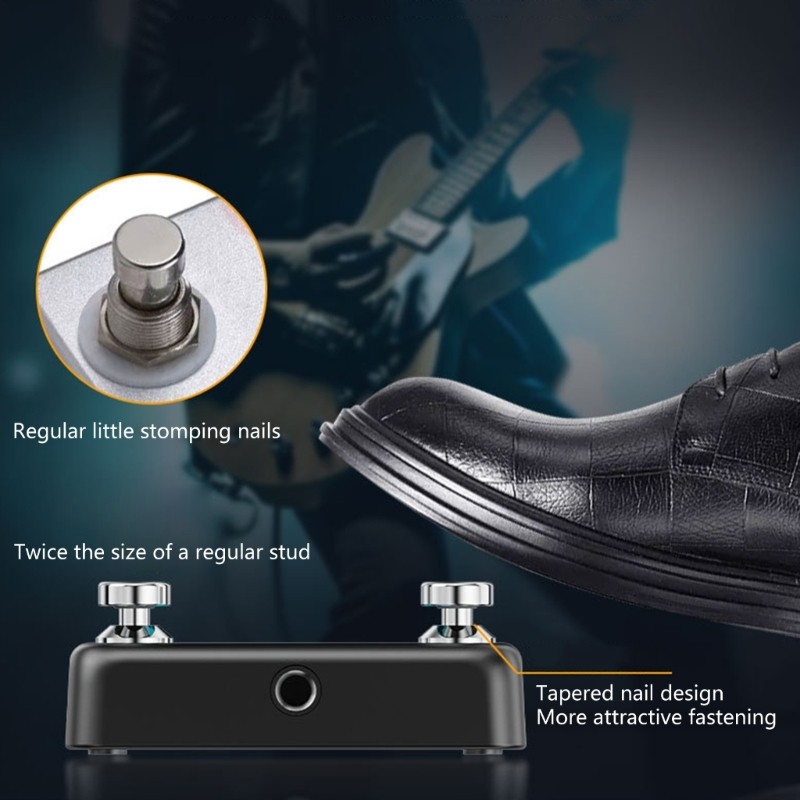 External Footswitch Double Pedal Portable Double Function Pedal Compacts Pedal