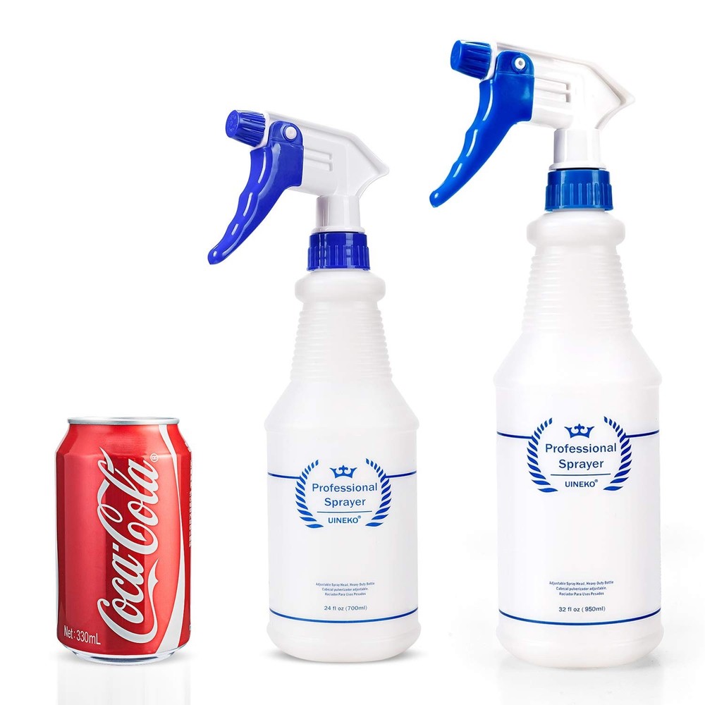 Plastic Spray Bottle, Empty Bottles (2 Pack 24 Oz), 2-Pack, Blue