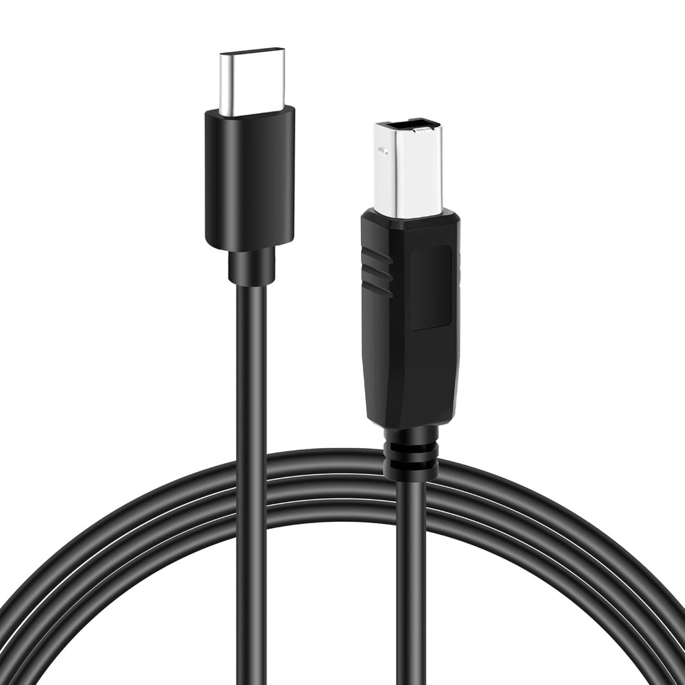 Flexible 10ft USB C to USB B Printer Cable for MacBook Pro/Air, Compatible with